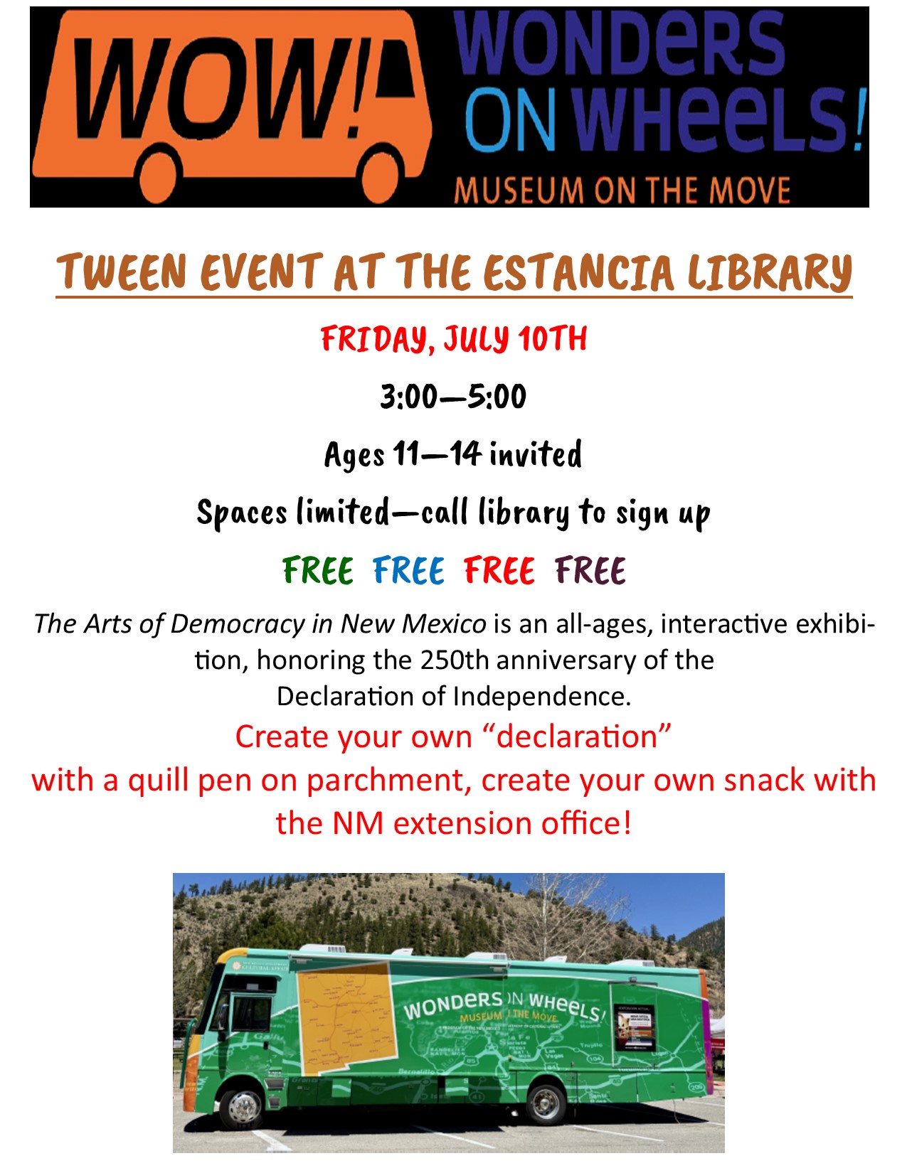 tween 2026 event wow bus
